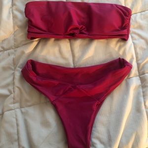 Maroon Bikini Set